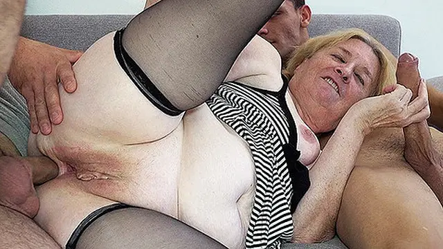 old man′s first anal👌 orgy