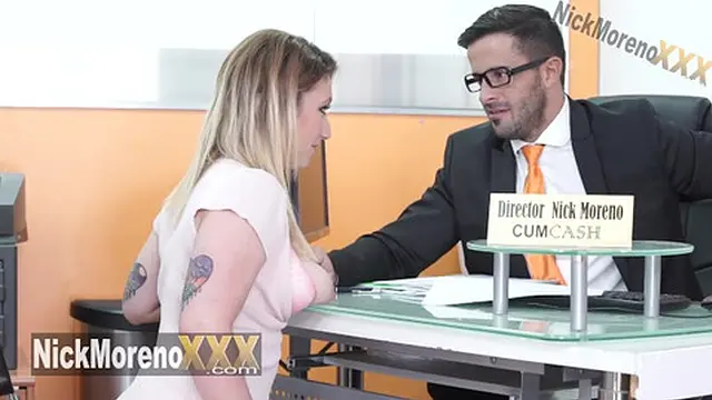 I′ll request a money loan &mdash;  then the boss ejaculates in my mouth 