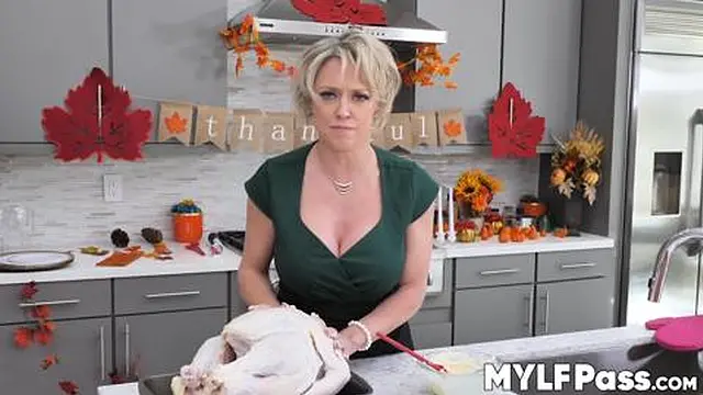  Busty milf lures a youth for intense sex