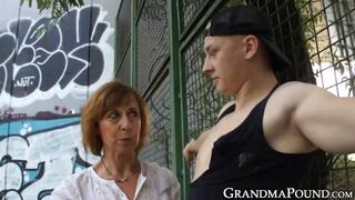 Granny Ravages Strangers, Revealing Clothes For Public Doggy Style Sexplosion