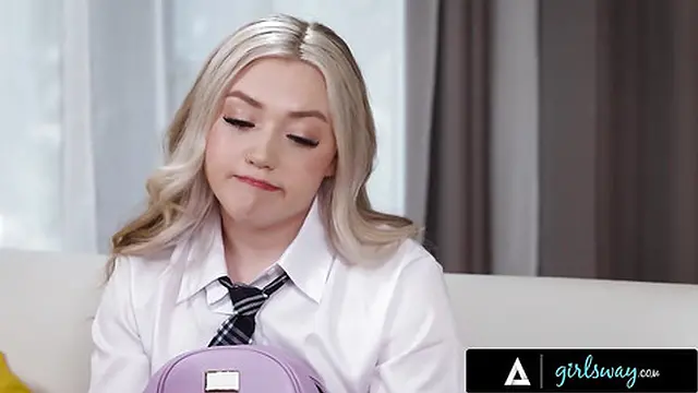 GIRLSWAY - Milf Reya Lovenlight Tempts Stepdaugher Eva Nyx With Strap-On To Stay