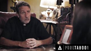 PURE TABOO Creepy Priest Convinces Sinful Bride-To-Be Gia Paige To Submit In Exchange For Absolution